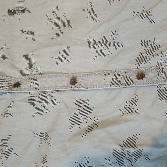 Calvin Klein Jeans mens short sleeve button down leaf print shirt blue XL EUC - Picture 6 of 9